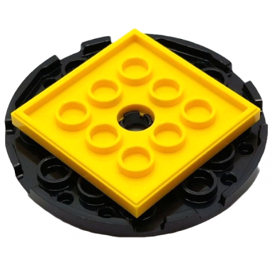 turntable 6 x 6 x 2 3 with yellow square base free-spinning 11213 61485
