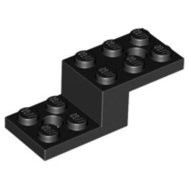 black bracket 5 x 2 x 1 1 3 with 2 holes and bottom tube