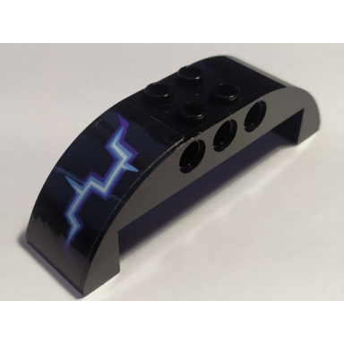 slope curved 8 x 2 x 2 double with dark purple medium blue and white electricity pattern model right side sticker - set 70352