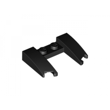 black wedge 3 x 4 x 2 3 curved with cutout