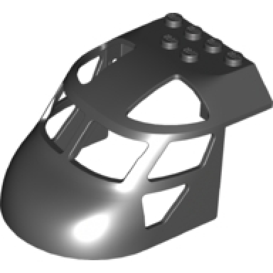 black aircraft fuselage forward top curved 6 x 8 x 4