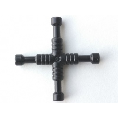 black minifigure utensil tool 4-way lug wrench