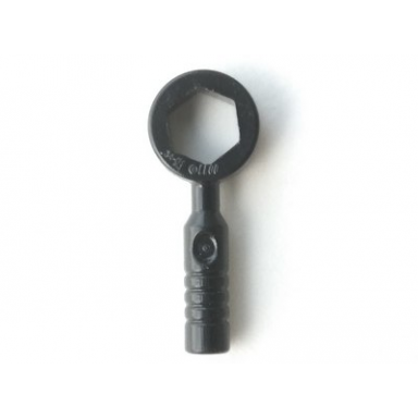black minifigure utensil tool box wrench - 3-rib handle