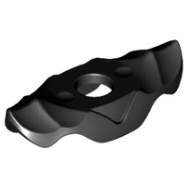 black minifigure armor shoulder pads with ridges