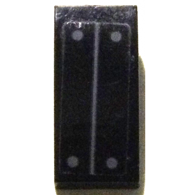 black slope curved 2 x 1 x 2 3 with dark bluish gray line and rivets pattern sticker - set 70916