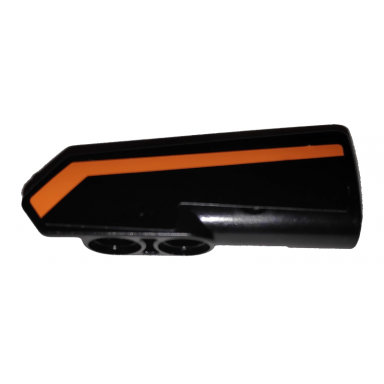 black technic panel fairing 21 very small smooth side b with orange stripe on black background pattern sticker - set 42038