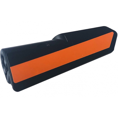 black technic panel fairing 21 very small smooth side b with orange stripe on black background pattern sticker - set 42141