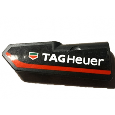 black technic panel fairing 22 very small smooth side a with white tag heuer and red stripe pattern sticker - set 42137