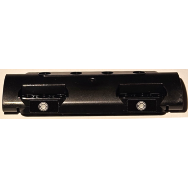 black technic panel curved 11 x 3 with 10 pin holes through panel surface with 2 silver lights pattern stickers - set 42111