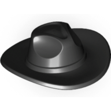 minifigure headgear hat very wide brim outback style fedora