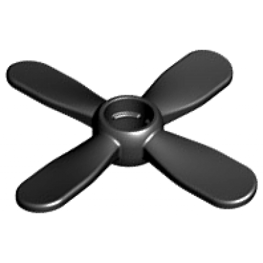 black duplo propeller rotor 4 blade 4 diameter