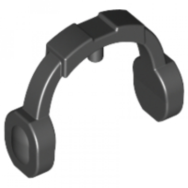 black minifigure ear protectors headphones headset - thick arms