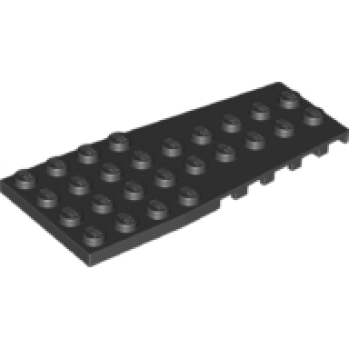 black wedge plate 4 x 9 with stud notches