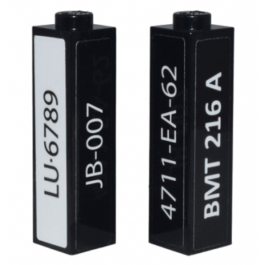 brick 1 x 1 x 3 with luâ·6789 jb-007 4711-ea-62 bmt 216 a pattern on all sides stickers - set 10262