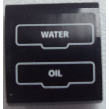 black slope curved 2 x 2 x 2 3 with water and oil with white outline pattern sticker - set 60052
