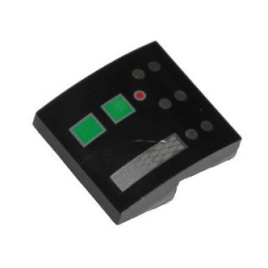 black slope curved 2 x 2 x 2 3 with sw darth vader control panel pattern model left side