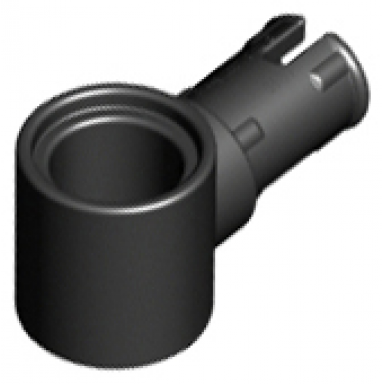 black technic pin with friction ridges and pin hole