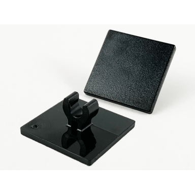 black road sign 2 x 2 square with open o clip