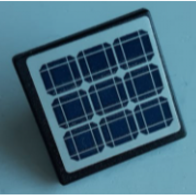 black road sign 2 x 2 square with open o clip with solar panels pattern sticker - set 60226
