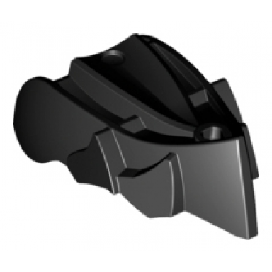 black hero factory creature head jaw without axle hole