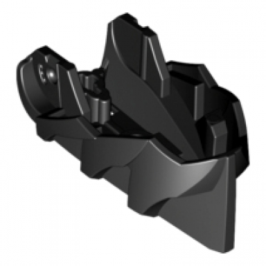black hero factory creature head jaw with axle hole