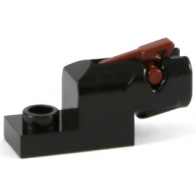projectile launcher 1 x 2 mini blaster shooter with reddish brown trigger 15403 15392
