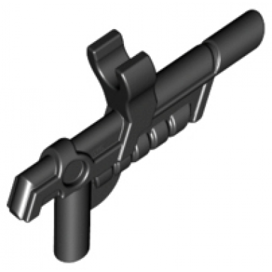 black minifigure weapon gun blaster with clip