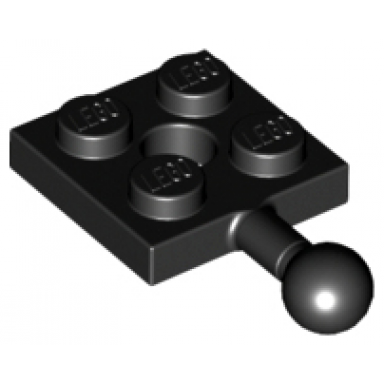 black plate modified 2 x 2 with tow ball and hole