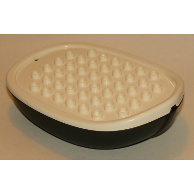black duplo boat hull unitary 7 x 12 with white top 15576 15575