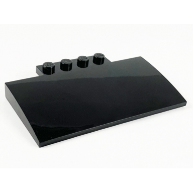 black slope curved 5 x 8 x 2 3 with 4 studs