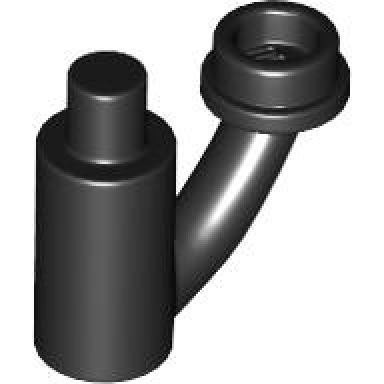 black plant stem stalk with bar bar holder and hollow stud