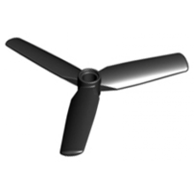 black propeller 3 blade 9 diameter with center recessed