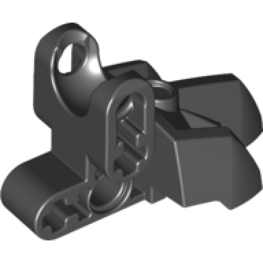 black hero factory foot with three short claws and ball joint socket