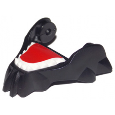large figure head modified chima cat jaw lower with white teeth and red tongue pattern
