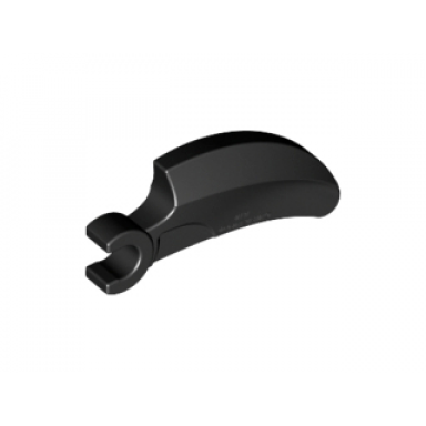 black barb claw horn tooth with clip curved