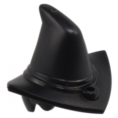 black minifigure hair combo hair and witch hat hole for pin in front