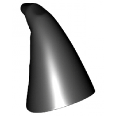 black minifigure headgear hat cone drooping wizard
