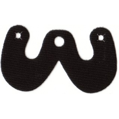 black minifigure cape cloth curved with hand holes oval around neck hole