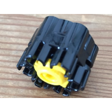 projectile launcher part rapid shooter six barrel - angled barrels with yellow trigger 18588 18587