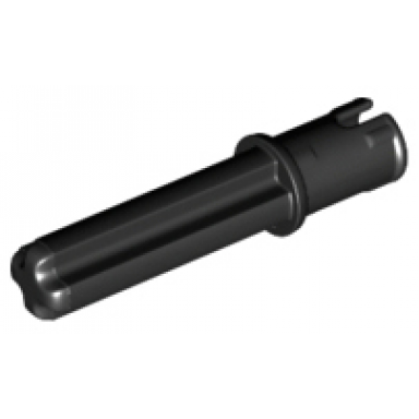 black technic axle 2l with pin with friction ridges