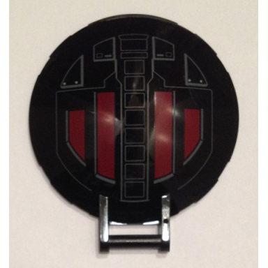 black dish 6 x 6 inverted with bar handle with sw first order tie fighter hatch pattern