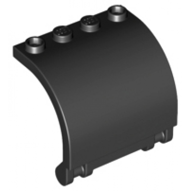 black panel 3 x 4 x 3 curved with double clip hinge