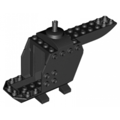 black helicopter body with top pin