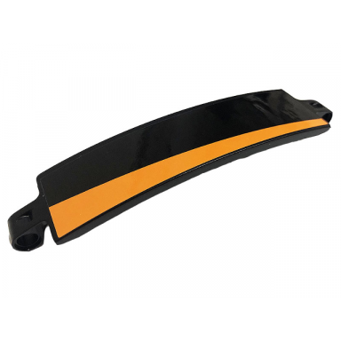 black technic panel curved 3 x 13 with orange stripe pattern model right side sticker - set 42093