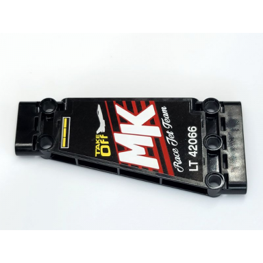 black technic panel plate 5 x 11 x 1 tapered with take off mk lt 42066 and race jet team pattern side b sticker - set 42066