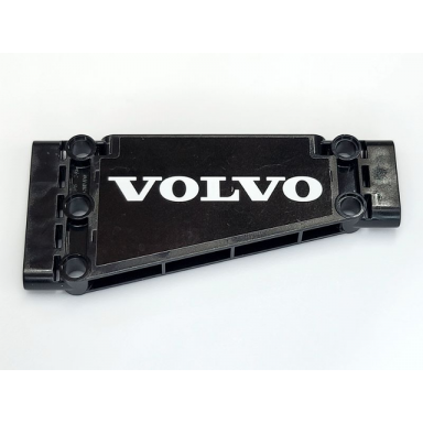 black technic panel plate 5 x 11 x 1 tapered with white volvo pattern model left side sticker - set 42081