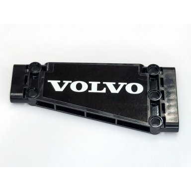 black technic panel plate 5 x 11 x 1 tapered with white volvo pattern model right side sticker - set 42081
