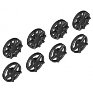 black wheel cover 5 spoke and 10 spoke for wheel 18976 8 in bag - 4 of each multipack