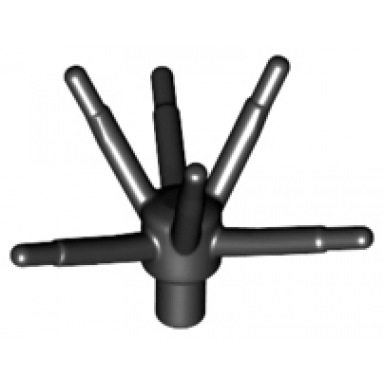 black plant flower stem with bar and 6 stems