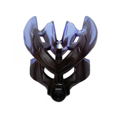 black bionicle mask protector with marbled trans-purple pattern protector mask of earth